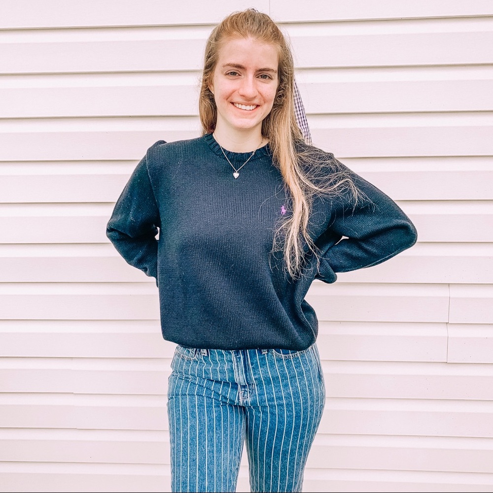 BRAND NEW POLO RALPH LAUREN SWEATER NAVY BLUE